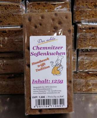 Der echte Chemnitzer Soßenkuchen, MTG-Geürze, Am Poltermühlenteich 3, Chemnitz OT Grüna